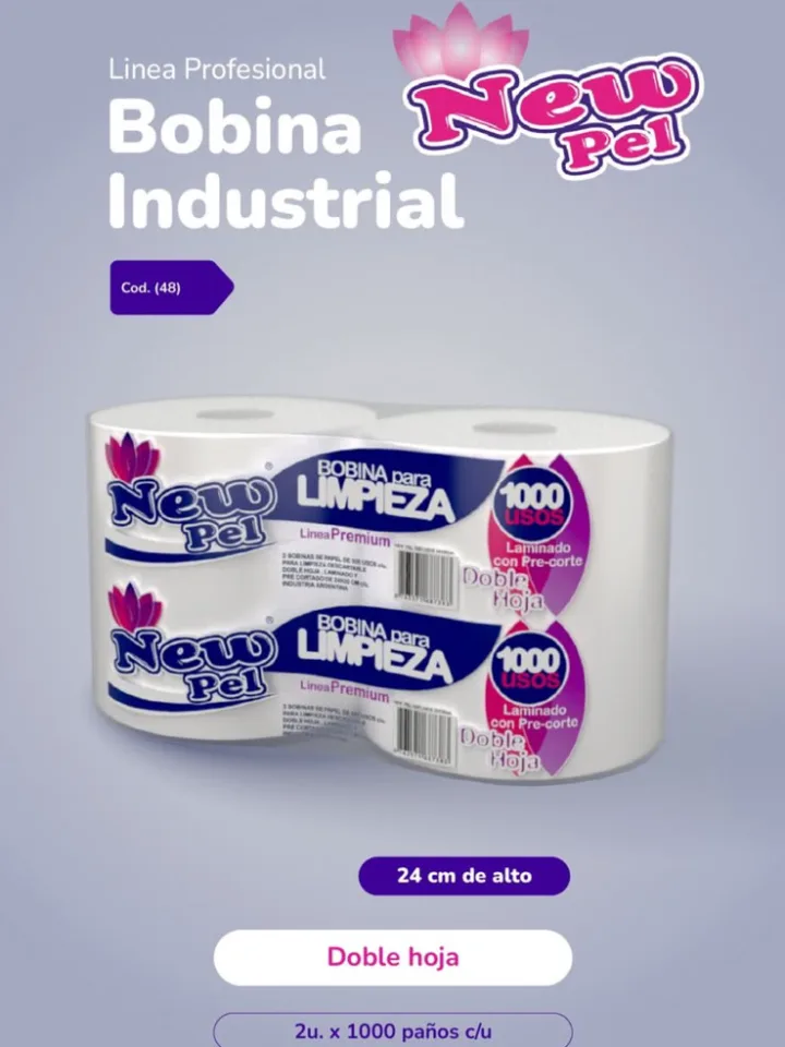 Dos bobinas de limpieza New Pel Línea Premium de 1000 usos