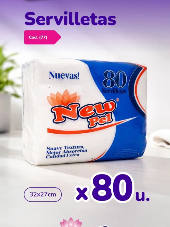 Paquete de 80 servilletas New Pel