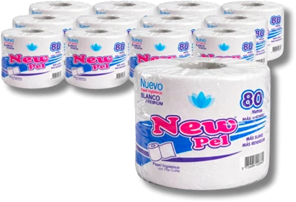 PAPEL HIGIENICO H/SIMPLE 12X80MTS. — Pack x 12 u. individuales de 80 mts