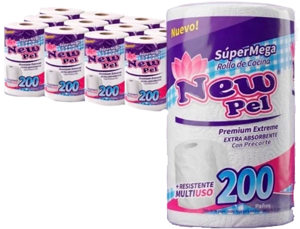 ROLLO DE COCINA H/DOBLE 12X200 PAÑOS — Pack x 12 u. · 200 paños de 23 cm