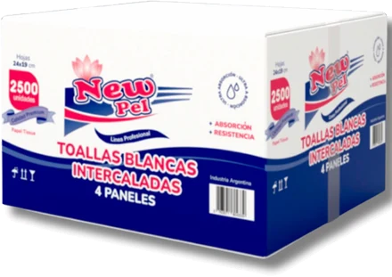 TOALLA INTERCALADA 19X24X2500 UNID — Caja de 2500 hojas