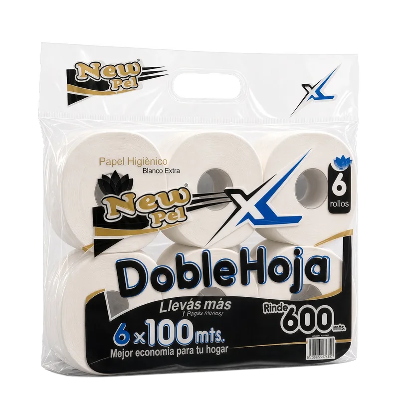 PAPEL HIGIENICO H/DOBLE 6X100MTS. — Higiénico XL x6 de 100 mts