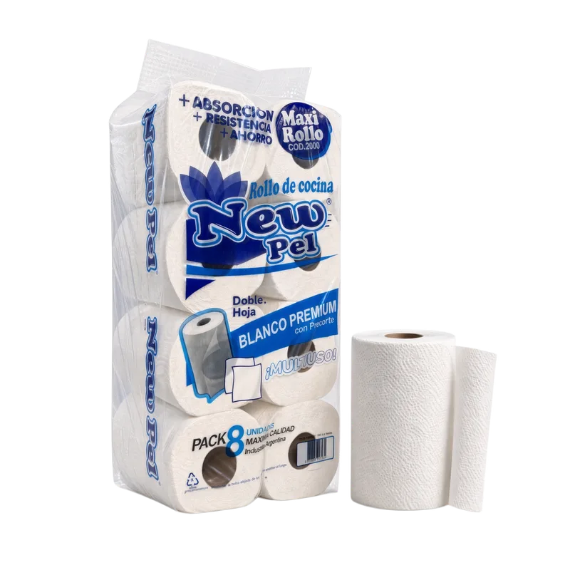 ROLLO DE COCINA H/DOBLE 8X180 PAÑOS — Pack x 8 u. · 180 paños