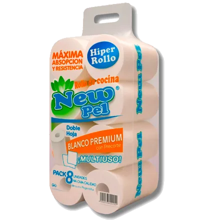 ROLLO DE COCINA H/DOBLE 8X150 PAÑOS — Pack x 8 u. · 140 paños
